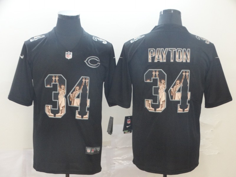 Men's Chicago Bears #34 Walter Payton Black Jersey